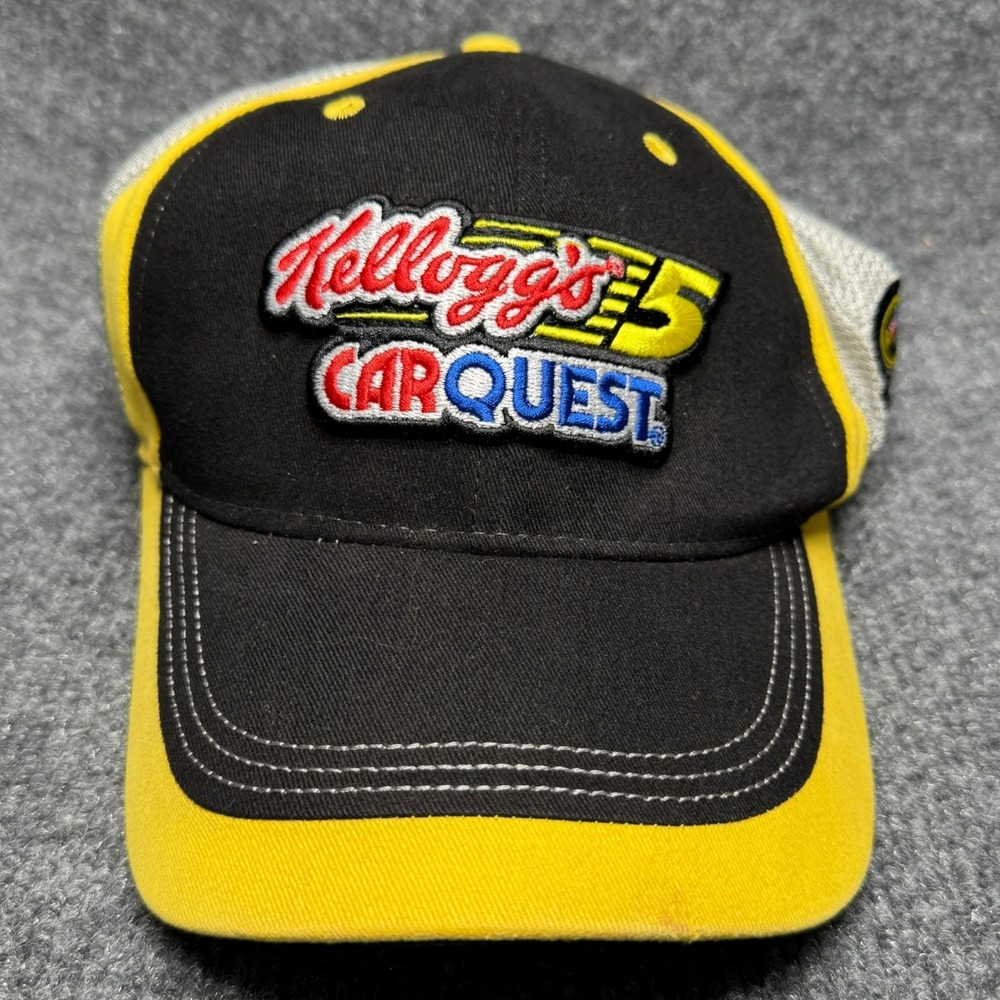Mark Martin 5 Kelloggs Carquest Chase Authentics Hat Mens OSFM Yellow Black 2009